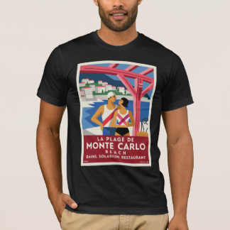 T-shirt Monte Carlo Beach  – Art Déco Riviera Voyage