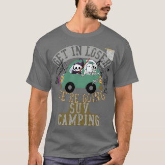 T-shirt Monte dans la voiture, on part en camping en SUV a