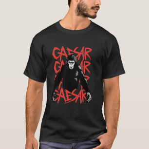 T-shirt Montée de la planète des Singes César en Whi noir