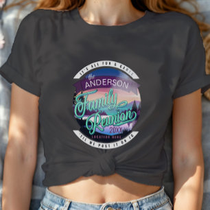 T-shirt Montée en famille Lac paysage Dk ID1126