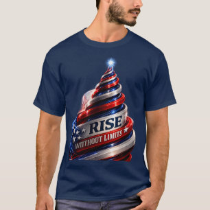 T-shirt Montée Sans Limites Spirale 3D Patriotique – Rouge