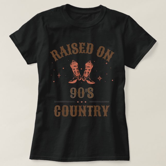T-shirt Montée Sur Les Années 90 Country Retro Music Weste (Design devant)