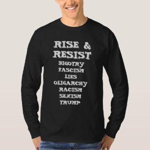 T-shirt Monter et résister Anti Donald Trump