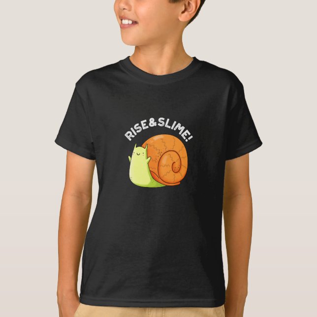 T-shirt Monter Et Slime Funky Snail Pun Dark BG (Devant)