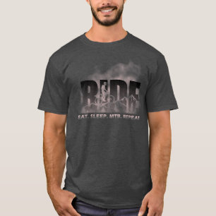 T-shirt Monter Métrer Dormir MTB Répéter Vélo de montagne1