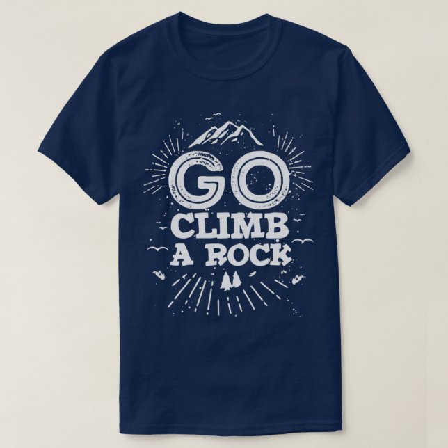 T-shirt Monter un rocher escalade (Design devant)