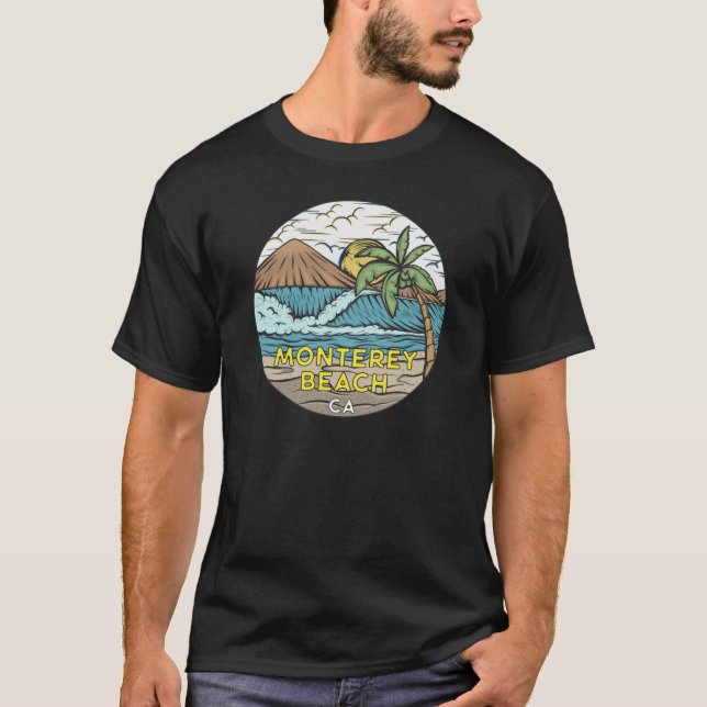 T-shirt Monterey Beach Californie Vintage (Devant)