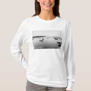 T-shirt Monterey, CA - baie avec des centaines de bateaux