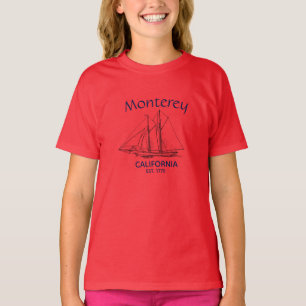 T-shirt Monterey California Sailboat Yachting, fille