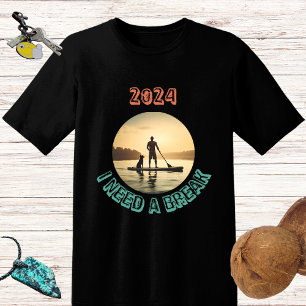 T-shirt Montez la planche à pédales surf avec chien