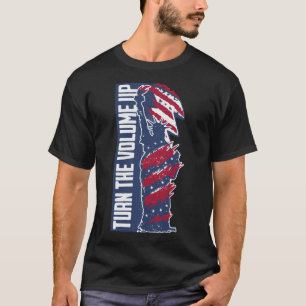 T-shirt  Montez Le Volume Amoureux De Newyork Patriote US 