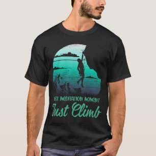 T-shirt Montez simplement des rochers mur montagnes grimpa