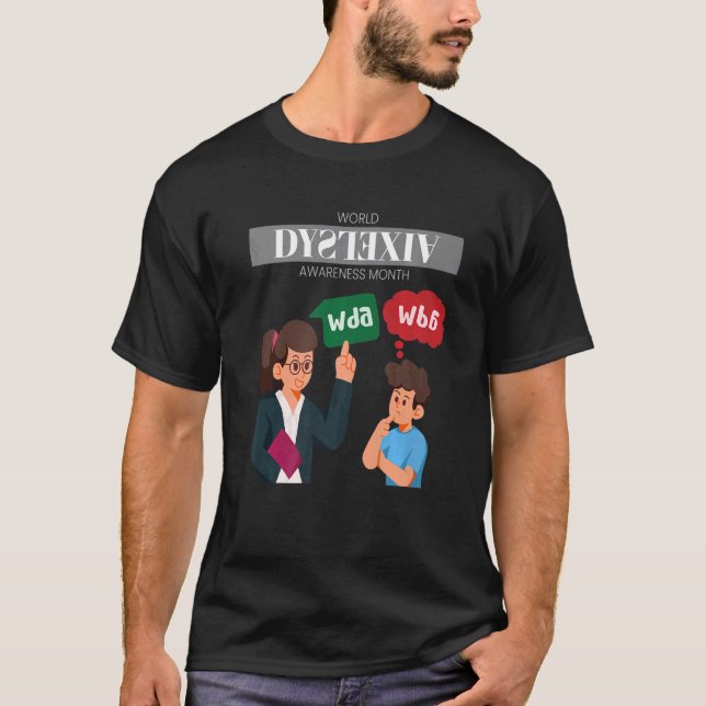 T-shirt Month of Awareness for Dyslexia (Devant)