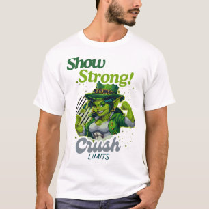 T-shirt Montre Fort ! Limites d'écrasement Puissance verte