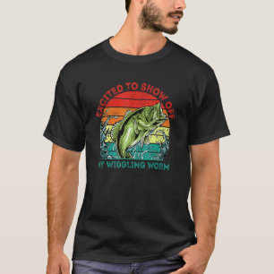 T-shirt Montre ma pêche à la larve ondulante drôle de pêch