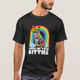 T-shirt Montre Moi Tes Kitties Lgb Gay Pride Costume De Ch