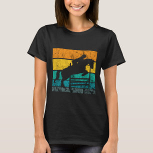 T-shirt Montrer Saut Retro Vintage Equestrier Horseb