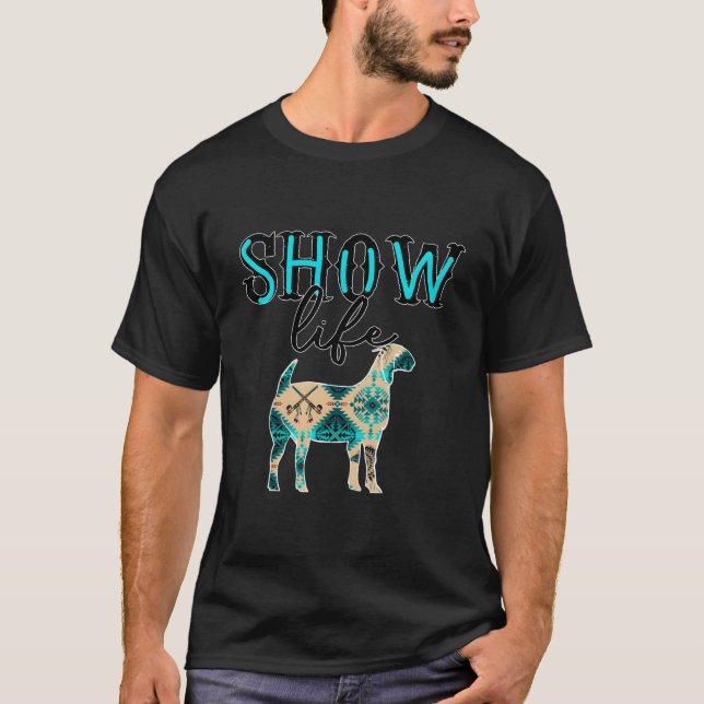 T-shirt Montrer Vie Bétail Chèvre Comté Foires Rodeos Exhi (Devant)