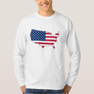 T-shirt Montrez votre patriotisme ! Les Etats-Unis tracent