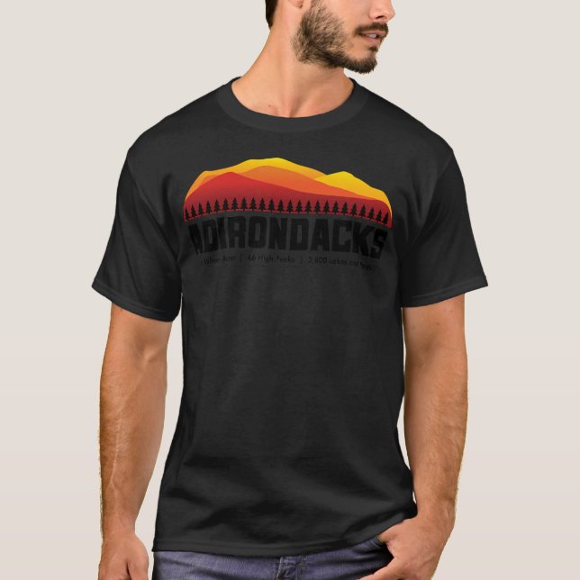 T-shirt Monts Adirondack - New York (Devant)