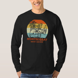 T-shirt Montserrat West Indies Vintage Pirate & Parrot Vac