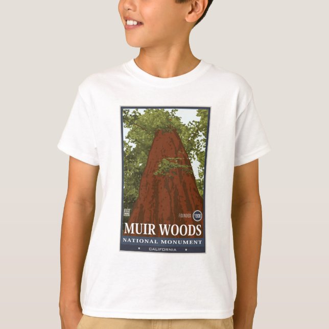 T-shirt Monument national 3 en bois de Muir (Devant)