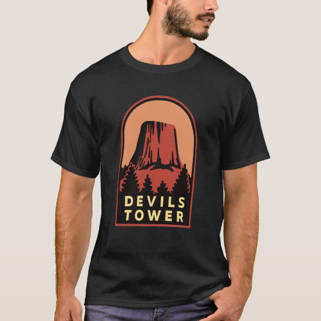 T-shirt Monument national de la tour Devils WY (Devant)