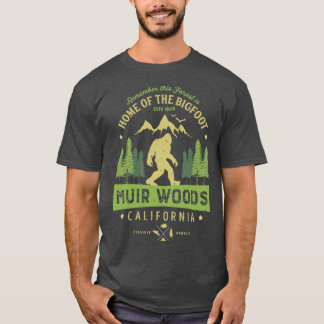 T-shirt Monument national de Muir Woods Californie Bigfoot