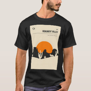 T-shirt Monument Valley vintage livre couverture minimale 