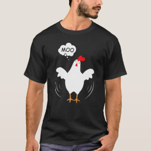 T-shirt MOO  CowChicken  Chicken dit le son de Moo Cow 'MO