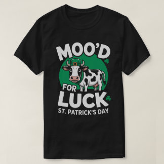 T-shirt Moo’d for Luck – Funny Cow St. Patrick’s Day Tee