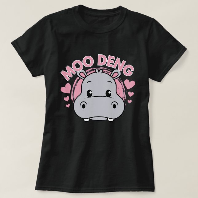 T-shirt Moo Deng - Baby Pygmy Hippo (Design devant)