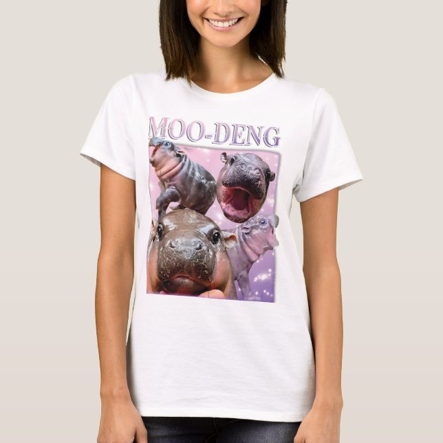T-SHIRT MOO-DENG LE CÉLÈBRE BÉBÉ PIGMY HIPPO MOODENG (Devant)
