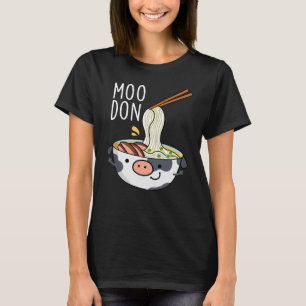 T-shirt Moo-don Funny Udon Pun Dark BG