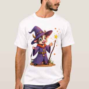 T-shirt Moo-Gician la sorcière vache