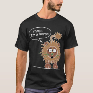 T-shirt Moo Je suis un cheval rétro
