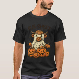 T-shirt Moo... Je veux dire Boo Bullsheet Vache Highland F