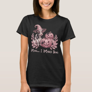 T-shirt Moo je veux dire Boo Chouette Sorcière Vache & Cit
