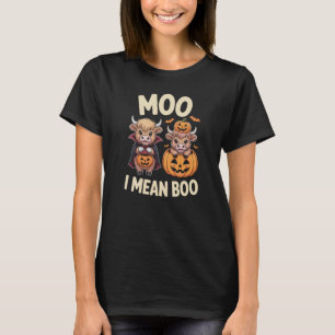 T-shirt Moo je veux dire Boo Ferme Drôle Vache Mignonne Ha