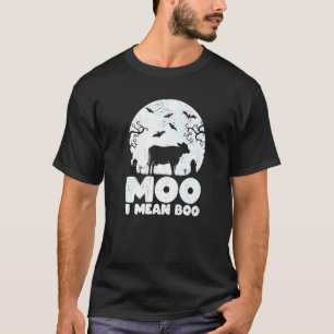 T-shirt Moo Je Veux Dire Boo Vache Halloween
