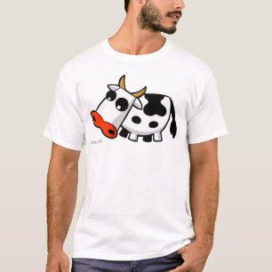 T-shirt MOO la vache noire et blanche