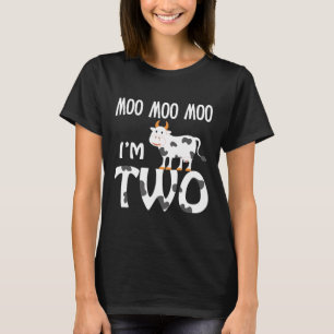 T-shirt Moo Moo Im Deux 2ème Vache d'anniversaire Hilariqu