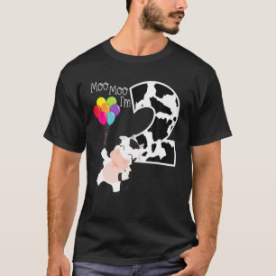 T-shirt Moo Moo J'ai 2 ans 2ème anniversaire fête ferme va