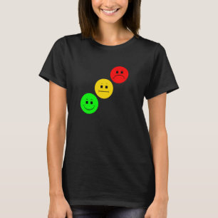 T-shirt Moody Stoplight Diagonal Stop Light Visage Trafic