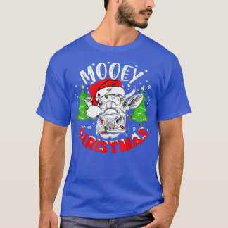 T-shirt Mooey Christmas Fun Heifer Santa Xmas Light Cow