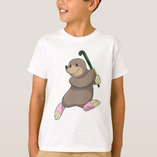 T-shirt Moon au hockey avec chauve-souris de hockey
