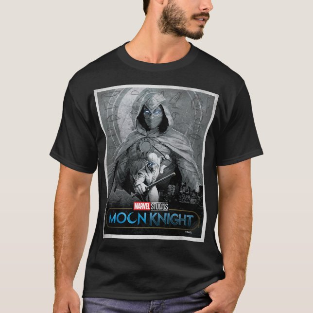 T-shirt Moon Knight & Mr Knight Skyline Graphic (Devant)