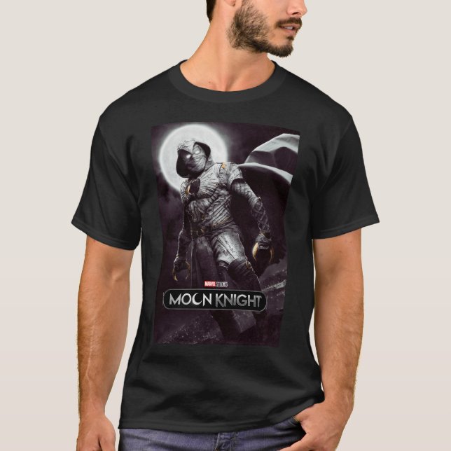 T-shirt Moon Knight Pleine lune Poster Art (Devant)