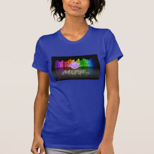 T-shirt MoonDreams Music Equalizer Blue Fine Jersey Tee