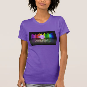 T-shirt MoonDreams Music Equalizer Purple Fine Jersey Tee